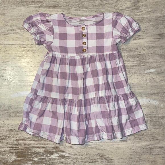 Other - EUC Wonder Nation Purple Buffalo Check Plaid Prairie Style Dress Size 18 Months